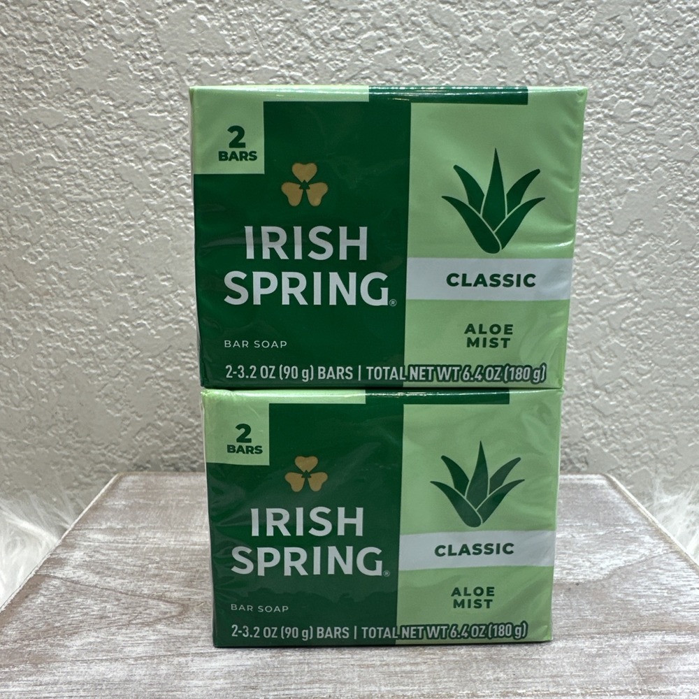 $24 🌙 Irish Spring ORIGINAL Soap 4 Bars 3.7 oz. No Flaxseed Oil‎ NEW SEALED